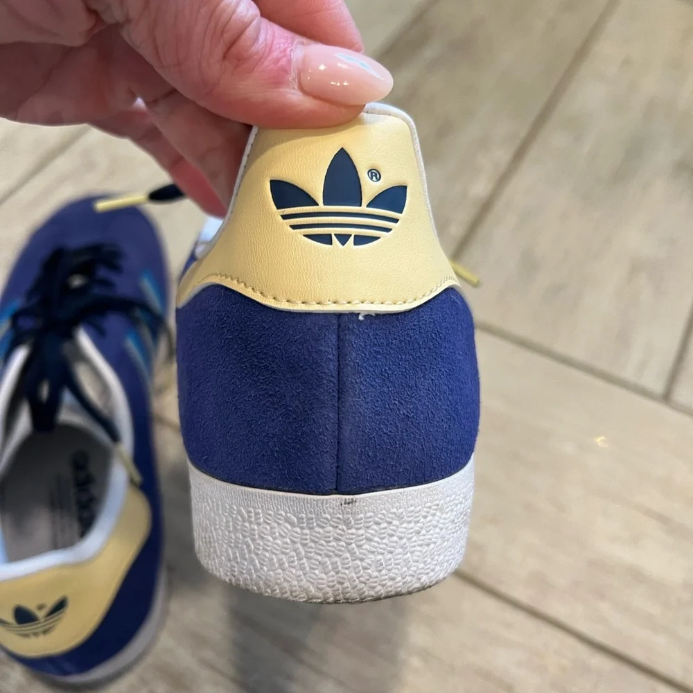 Adidas Gazelle Royal Blue and Yellow Sneakers - Picture 7 of 11